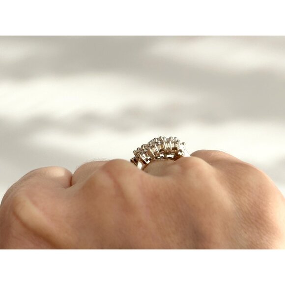 Cocktail Style Multi Gemstone Chunky 925 Sterling Silver Vintage Ring - sz 7 - Picture 14 of 16